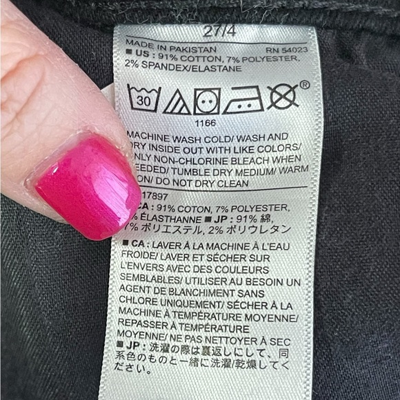 Banana Republic jeans size 27 skinny fit black midrise jeans‎ BEAUTIFUL 🖤 - Picture 11 of 11